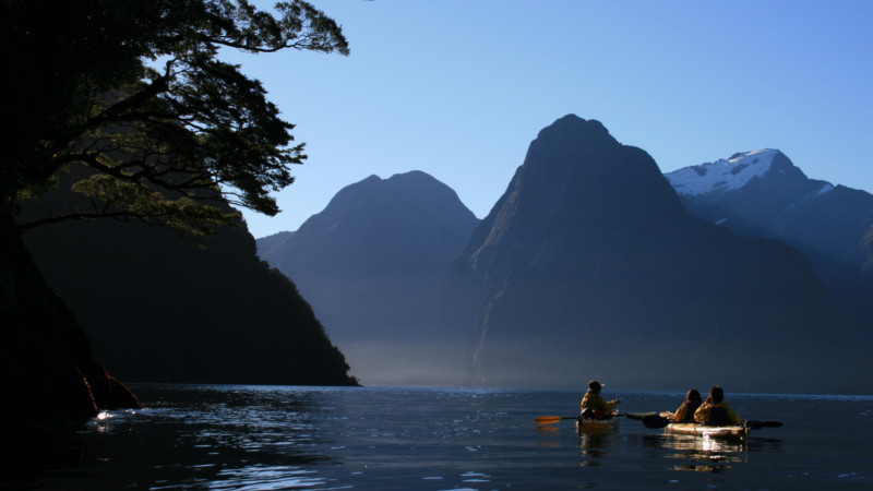 Embark on an epic paddling adventure discovering New Zealand's beautiful Fiordland from the water with Rosco's Kayaks!